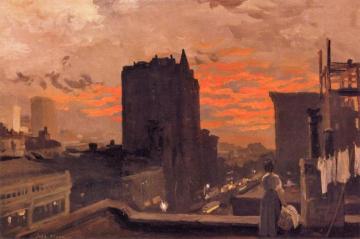 Sunset, West Twenty-third Street Artwork by John Sloan