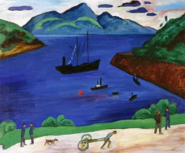The Harbor At Narvik Artwork by Gabriele Münter