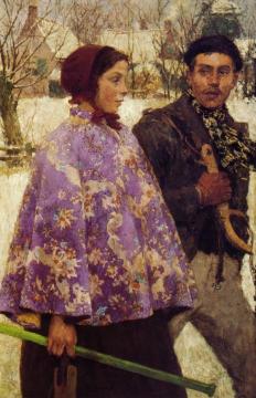 The Skaters Artwork by Gari Melchers