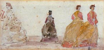 Crinolines Artwork by Eugène-Louis Boudin