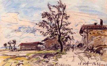 A Cherry Tree Artwork by Johan Berthold Jongkind