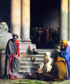 The Denial of Peter Artwork by Carl Heinrich Bloch