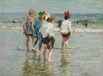 Summer Day, Brighton Beach Artwork by Edward Potthast