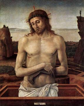 Dead Christ in the Sepulchre(Pieta) Artwork by Giovanni Bellini