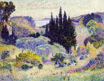 Cypress, April Artwork by Henri Edmond Cross