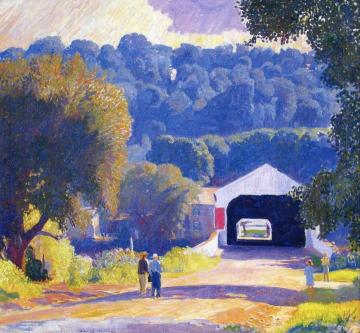 Lumberville Bridge Artwork by Daniel Garber