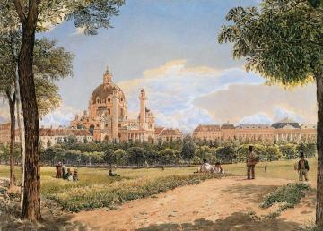 View of St.Charles’s Church and the Polytechnic Institute Artwork by Rudolf von Alt
