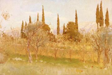 From the Garden of the American School, Athens Artwork by Anna Mary Richards Brewster