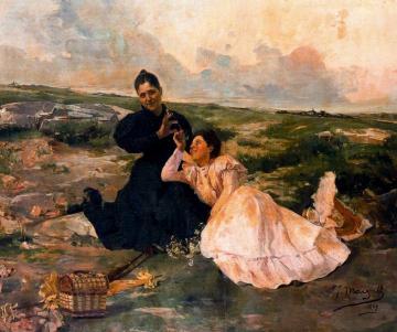 De merienda Artwork by Jose Mongrell Torrent