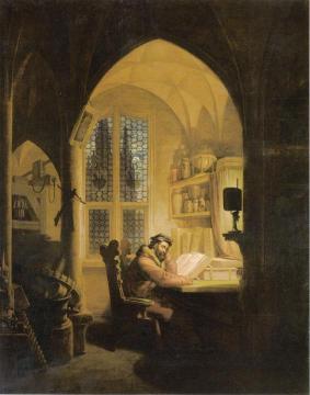 Faust In His Study Artwork by Georg Friedrich Kersting