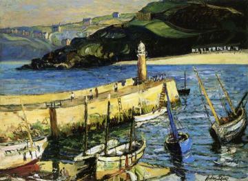 Smeaton's Pier, St. Ives Artwork by Richard Haley Lever