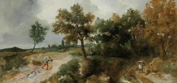 Hilly Landscape with Resting Peasants Artwork by Jan Lievens