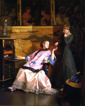 The New Necklace Artwork by William Mcgregor Paxton