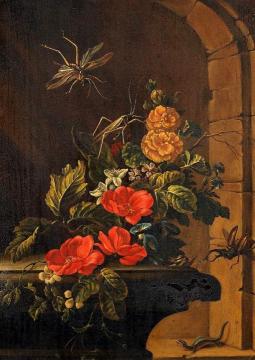 Still Life with Insects Artwork by Elias van den Broeck