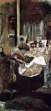 Madame Hessel in Her Salon Artwork by Edouard Vuillard