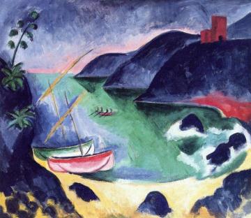 Italian Art Landscape Artwork by Hermann Max Pechstein