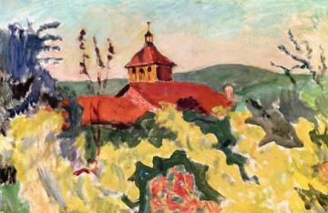 A Red Roof Artwork by Pierre Bonnard