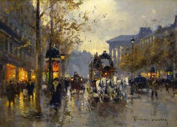 Boulevard De La Madeleine Artwork by Edouard Léon Cortes