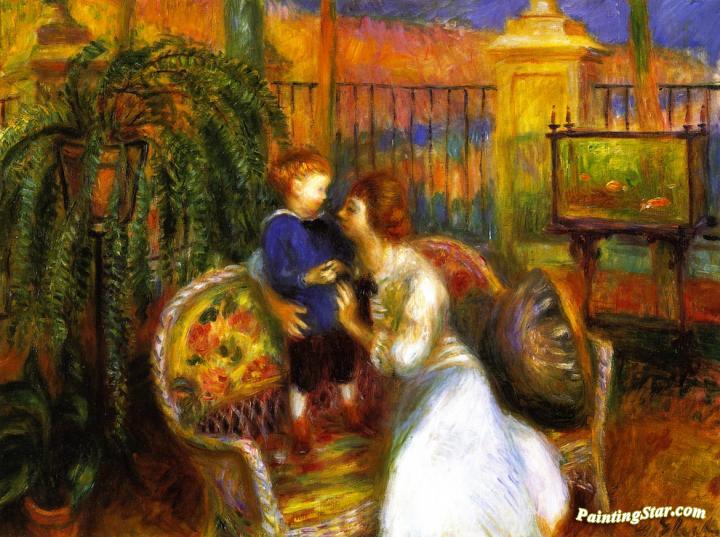 The Conservatory Artwork by William James Glackens