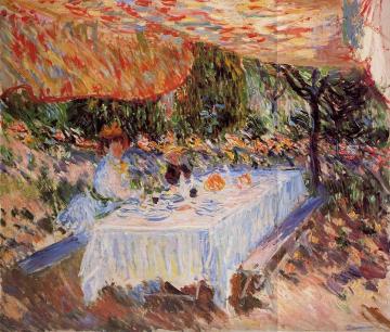 Luncheon under the Canopy Artwork by Claude Oscar Monet