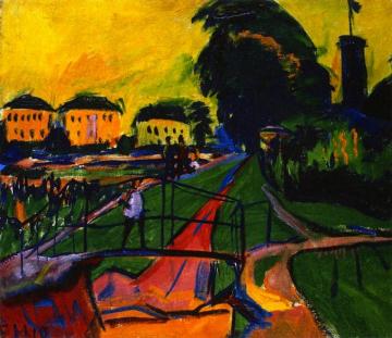 Landscape In Dresden Artwork by Erich Heckel