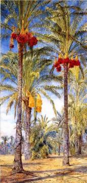 Date Trees, Ramleh, Egypt Artwork by Henry Roderick Newman