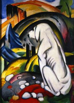 The White Dog Artwork by Franz Marc