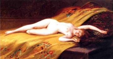 Reclining Nude Artwork by Luis Falero