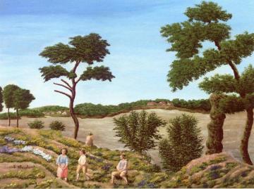 Fishing Artwork by André Bauchant