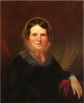 Portrait of a Woman with a Red Broach Artwork by George Caleb Bingham