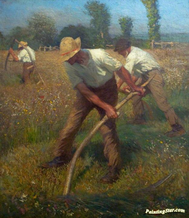 The Mowers Artwork by Sir George Clausen