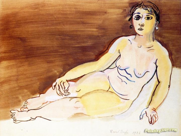 Reclining Woman Artwork by Raoul Dufy