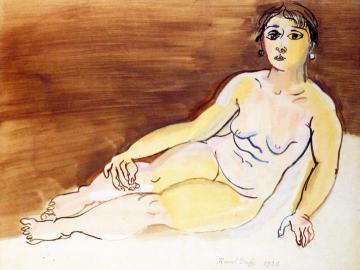 Reclining Woman Artwork by Raoul Dufy