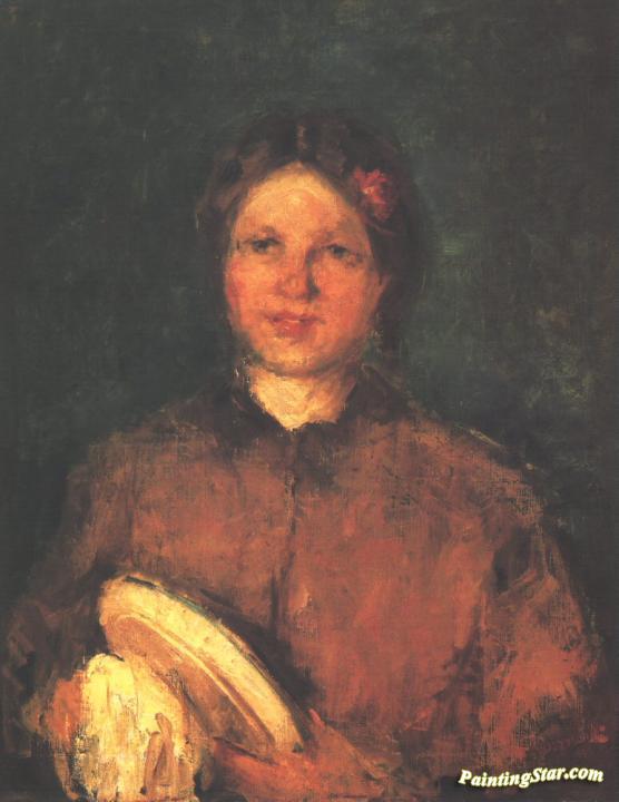 Girl with Plate Artwork by Jozsef Koszta