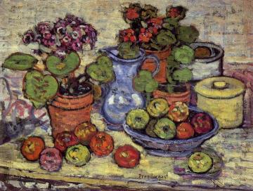 Cinerarias and Fruit Artwork by Maurice Prendergast