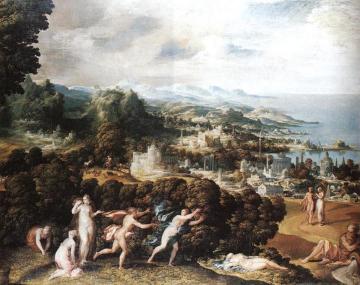 Orpheus and Eurydice Artwork by Niccolo dell' Abbate