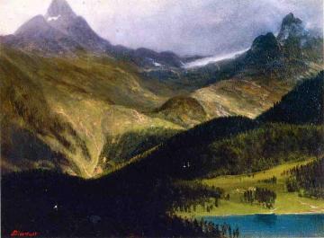 Mountain Landscape Artwork by Albert Bierstadt