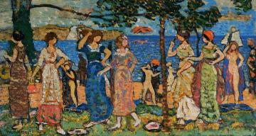 Women at Seashore Artwork by Maurice Prendergast