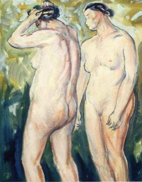 Two Figures Artwork by Alfred Henry Maurer