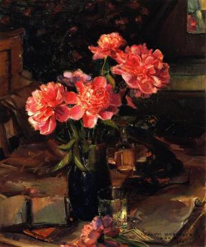 Peonies, Paris Artwork by Joseph Kleitsch