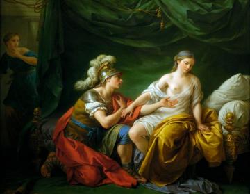 Alcibiade Kneeling Before His Mistress Artwork by Louis Jean François Lagrenée