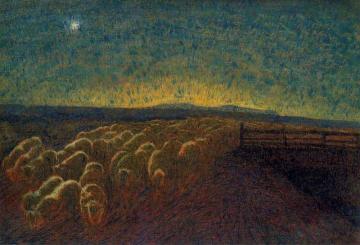 Herd On The Road Artwork by Benvenuto Benvenuti