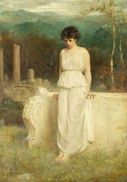 Her eyes are with her heart and that is far away Artwork by Philip Hermogenes Calderon