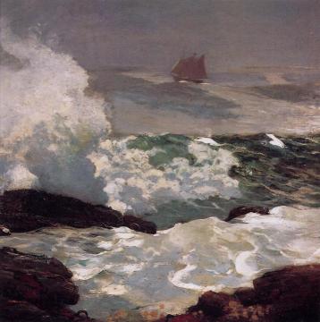 On a Lee Shore Artwork by Winslow Homer