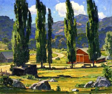The Red Barn Artwork by William Wendt