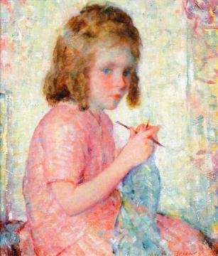 Young Girl Artwork by Murray Percival Bewley