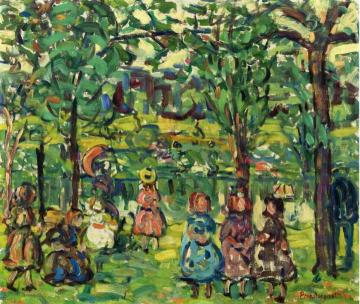 Children in the Park Artwork by Maurice Prendergast