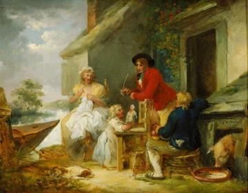 The Cottage Door Artwork by George Morland