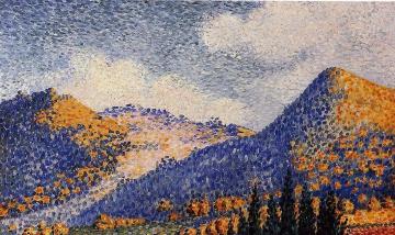 Landscape, the Little Maresque Mountains Artwork by Henri Edmond Cross