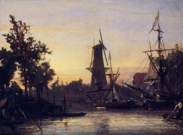 Binneshaven, Rotterdam Artwork by Johan Berthold Jongkind